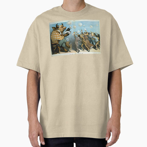 "Wall Street bubbles - Always the same" Bear Market Illustration 1901 by Popular-Gifts T-Shirts, Hoodie, Sweatshirt (Image 1)