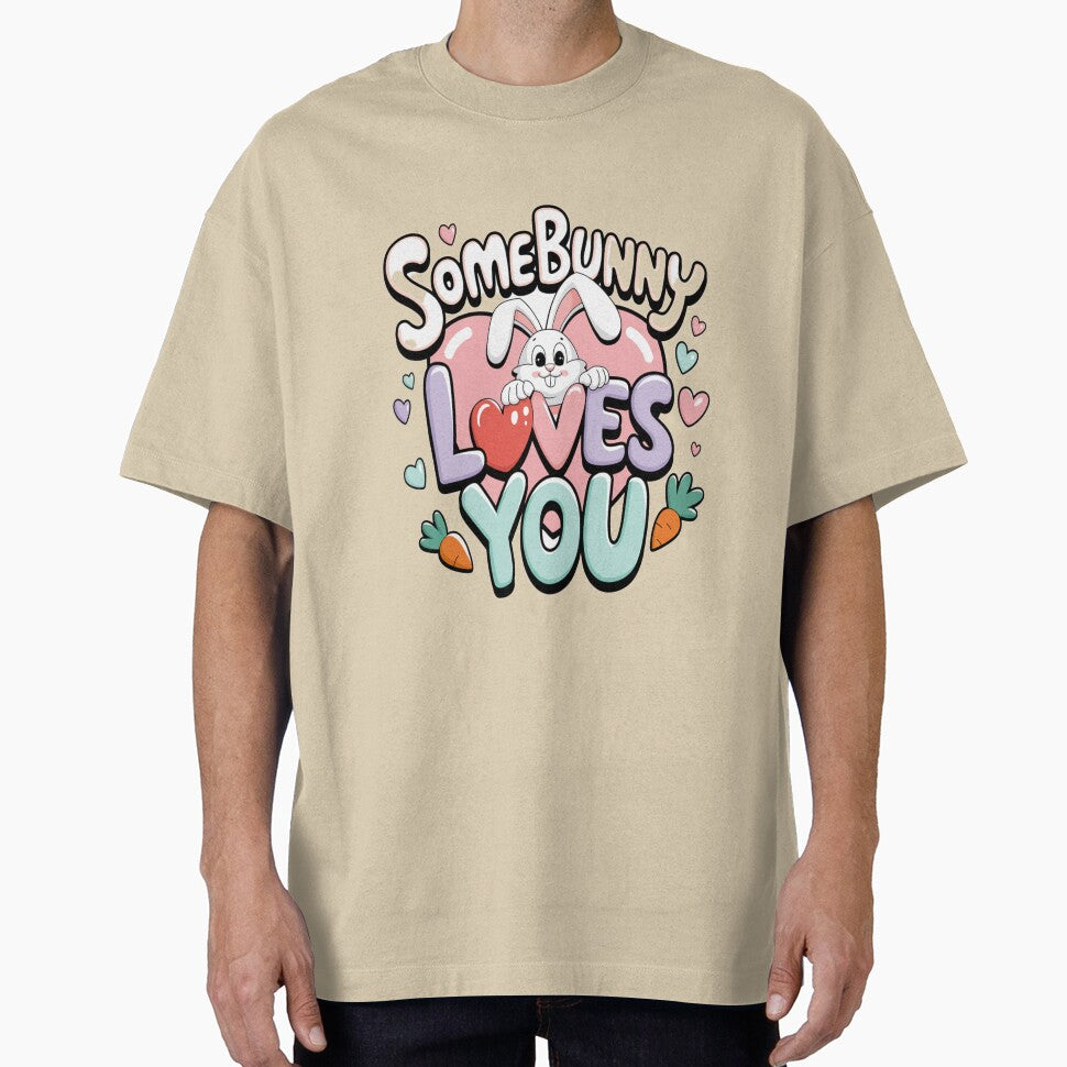 Somebunny Loves You – Cute Bunny Lover Design by Petpixy T-Shirts, Hoodie, Sweatshirt | BlankRebels.com (Image 1)