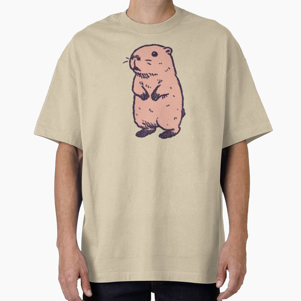 Cute Capybara pastel sketch illustration by Magnificent Lizard T-Shirts, Hoodie, Sweatshirt | BlankRebels.com (Image 1)