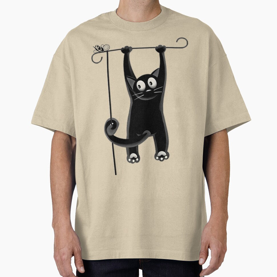 spooky black cat hold on by Coollzone T-Shirts, Hoodie, Sweatshirt | BlankRebels.com (Image 1)