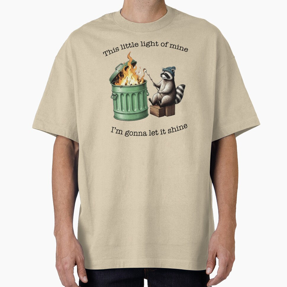Funny Raccoon Tee Parody Shirt Unhinged Shirts Dumpster Fire Raccoon Gifts Mental Health T shirt by LessIsLoud... (Image 1)