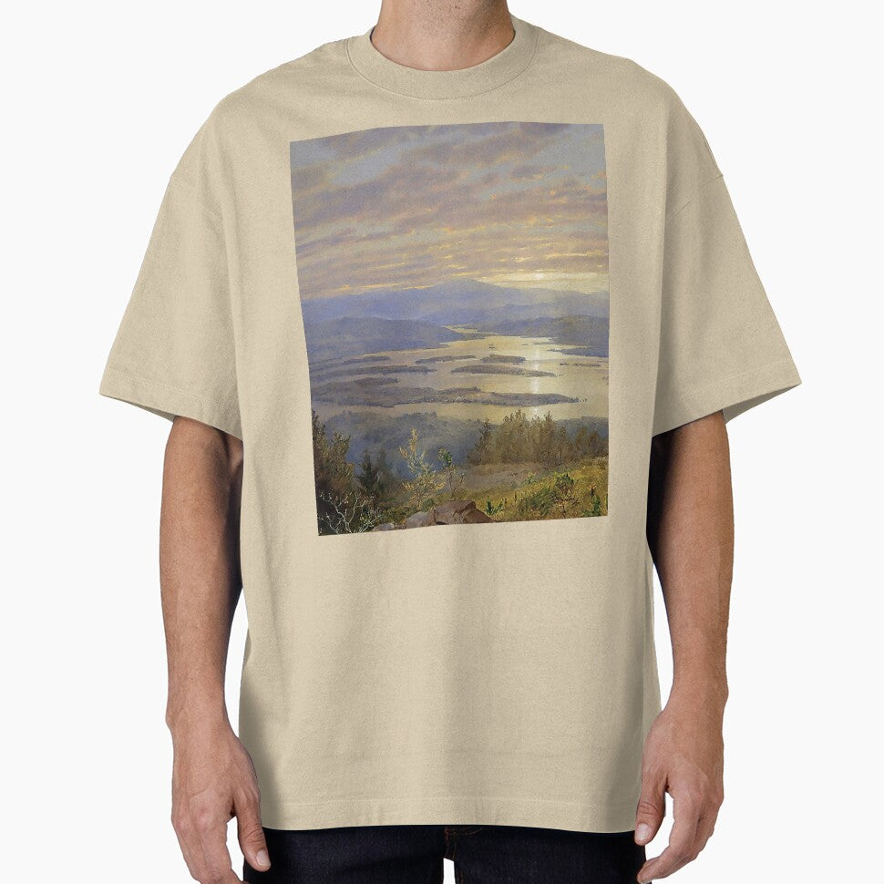 Sunset painting, Sunset Artwork, Lake Squam from Red Hill by danaJG T-Shirts, Hoodie, Sweatshirt | BlankRebels.com (Image 1)