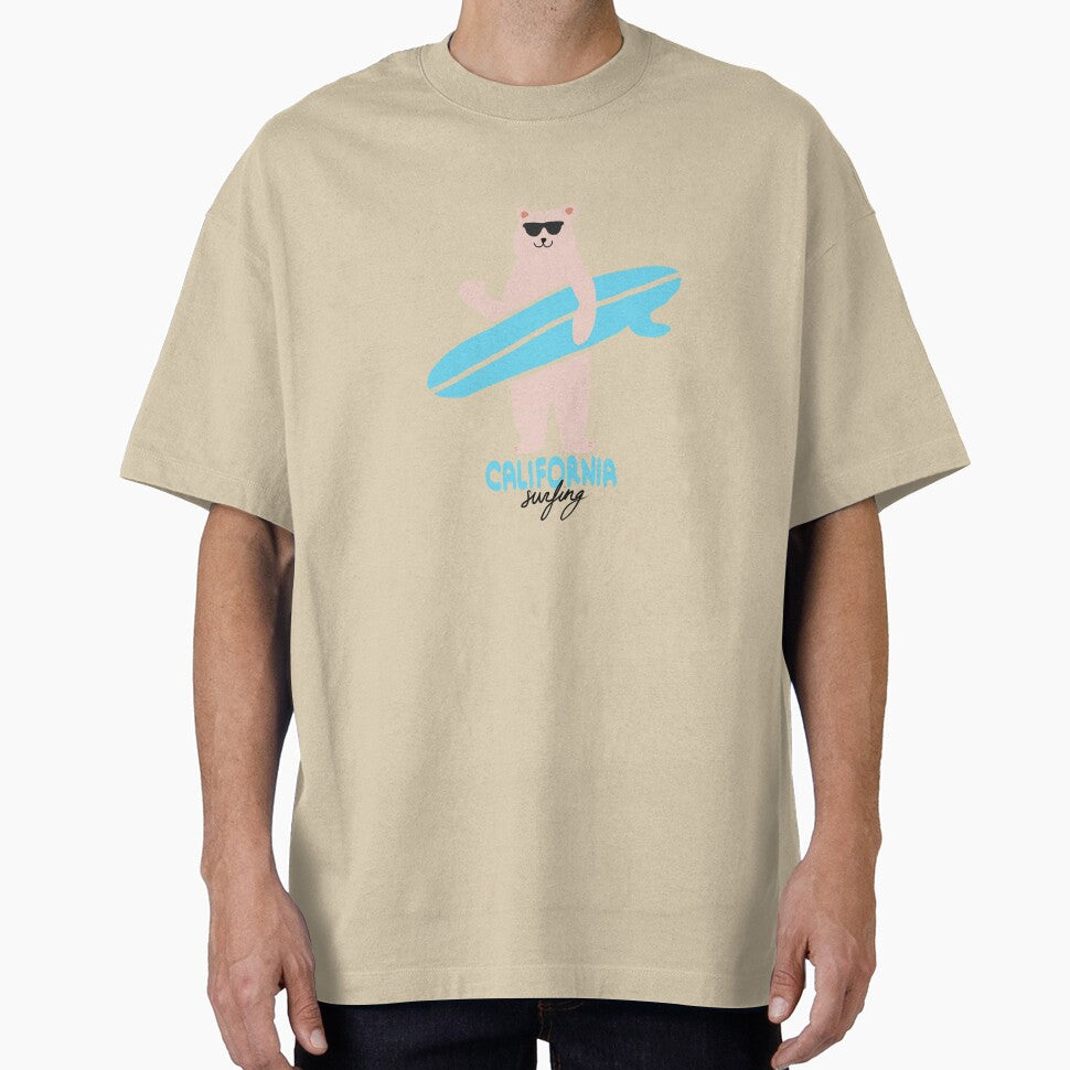 sURfing bear surf California USA surf cool bear handmade by Tropical Blood