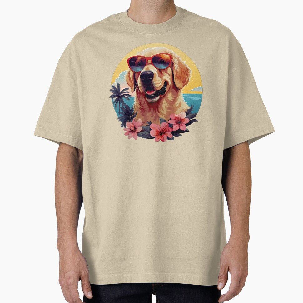 Tropical Vacation Golden Retriever by ZombieLH T-Shirts, Hoodie, Sweatshirt | BlankRebels.com (Image 1)