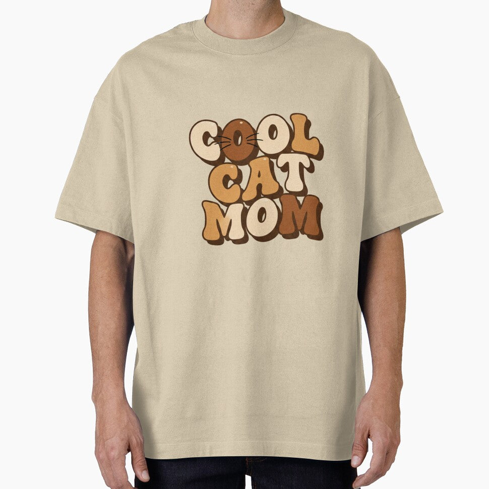 Cool Cat Mom Retro Groovy - Vintage Aesthetic by ByDanaStudio T-Shirts, Hoodie, Sweatshirt | BlankRebels.com (Image 1)