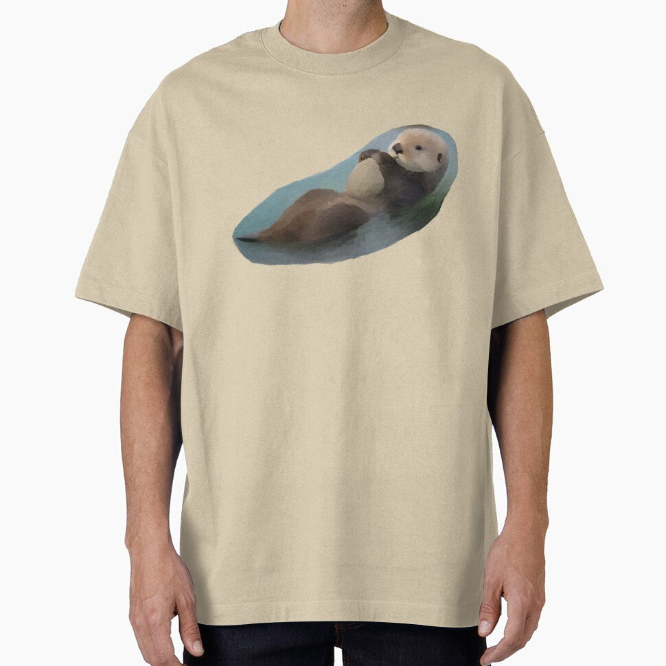 Cute Otter holding rock by Royal Red Panda T-Shirts, Hoodie, Sweatshirt | BlankRebels.com (Image 1)