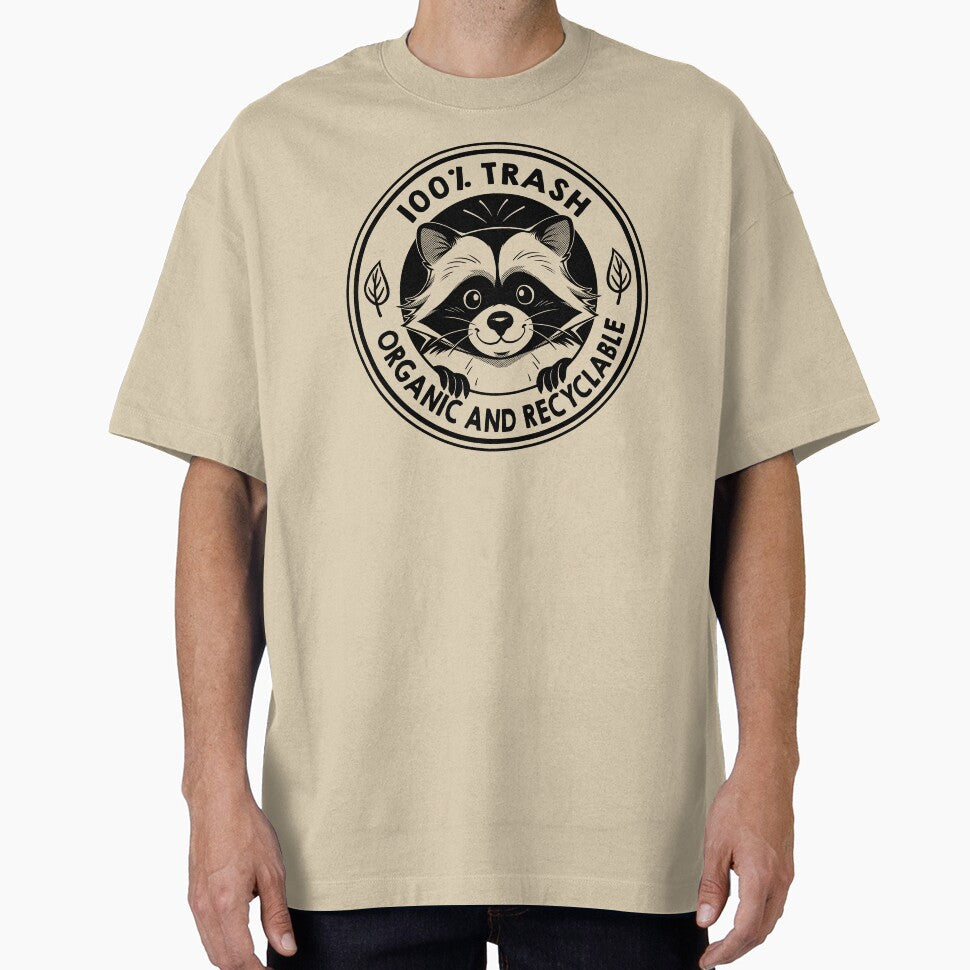 Raccoon 100% Trash Organic and Recyclable by Tobe Fonseca by Tobe Fonseca® T-Shirts, Hoodie, Sweatshirt (Image 1)
