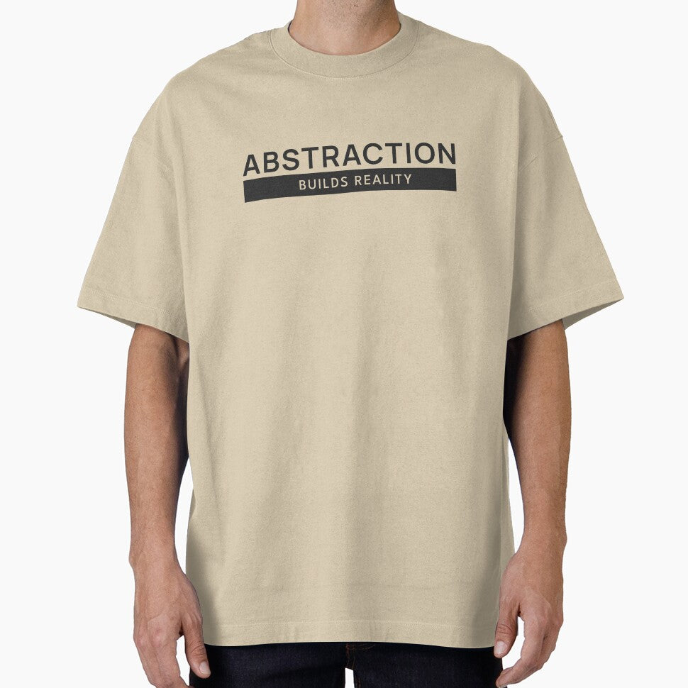 Abstraction Builds Reality Shirt — Minimal Philosophy Quote Tee by vizzionary Hoodie, Sweatshirt | BlankRebels.com (Image 1)