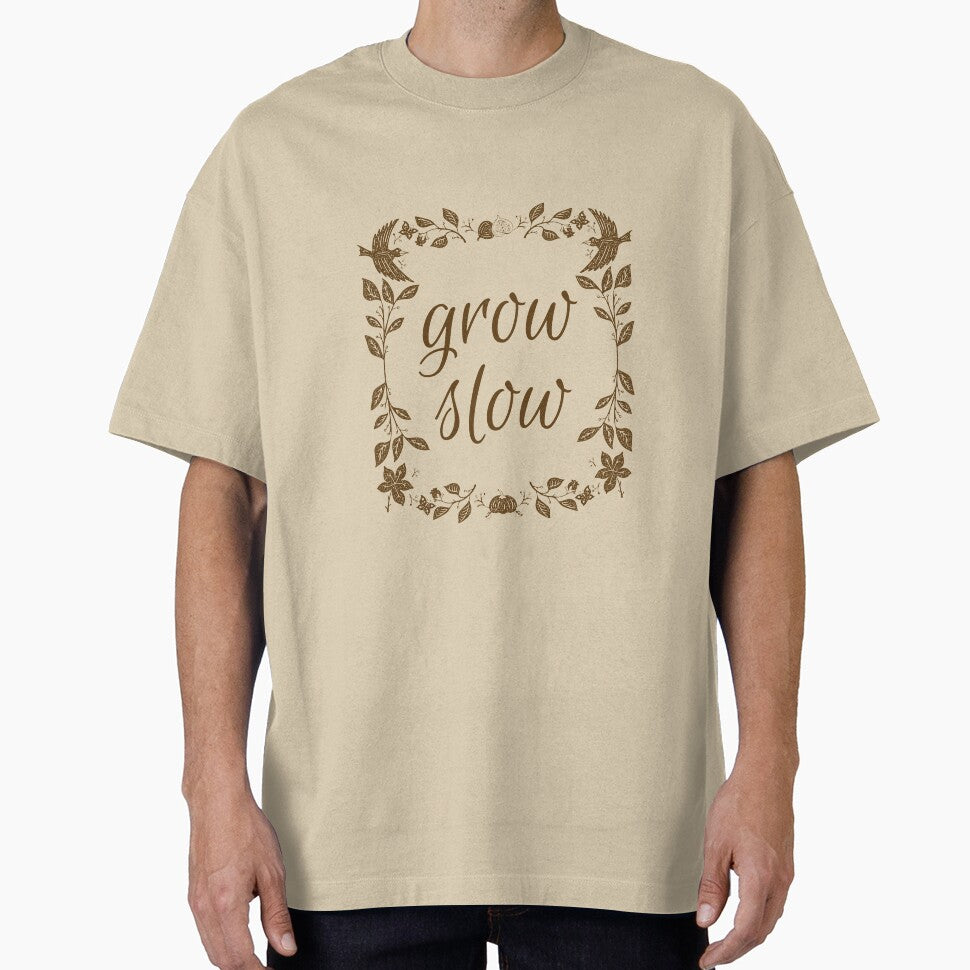 Grow Slow Leaf Nature Cottagecore by Georgia Grainger T-Shirts, Hoodie, Sweatshirt | BlankRebels.com (Image 1)