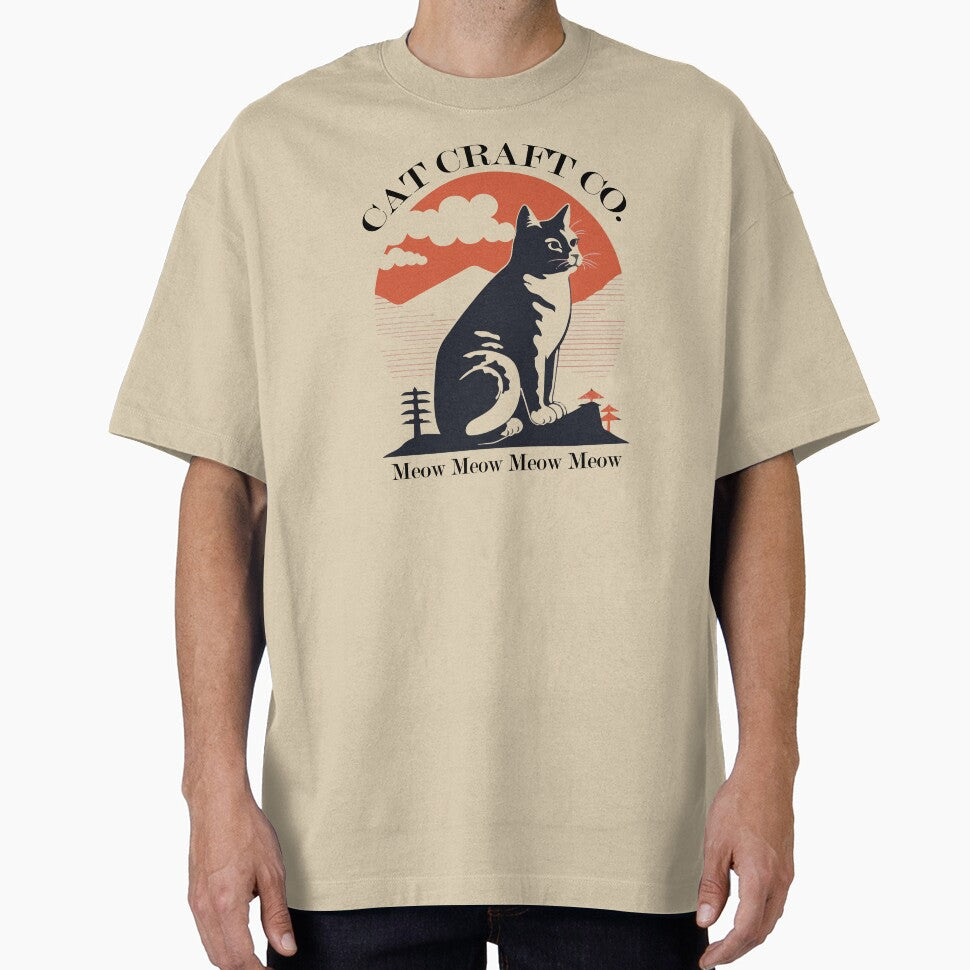 Cat Craft & Co - Rising Sun Cat Design by Shop Deebo T-Shirts, Hoodie, Sweatshirt | BlankRebels.com (Image 1)