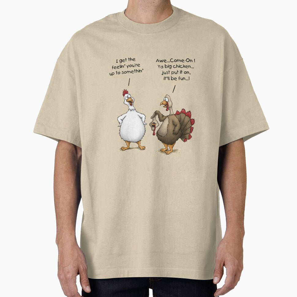 Funny Thanksgiving Big Chicken It’ll Be Fun Turkey Cartoon by T-minus T-Shirts, Hoodie, Sweatshirt (Image 1)