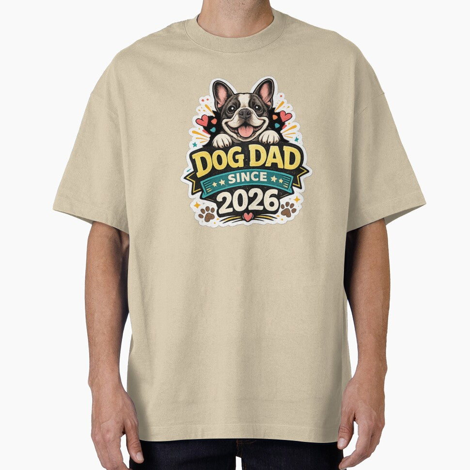 Dog Dad Since 2026 Cute French Bulldog Gift Sticker by InjeyArt