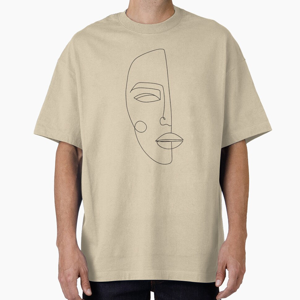 Face Minimal Gray by Valeria-Art T-Shirts, Hoodie, Sweatshirt | BlankRebels.com (Image 1)