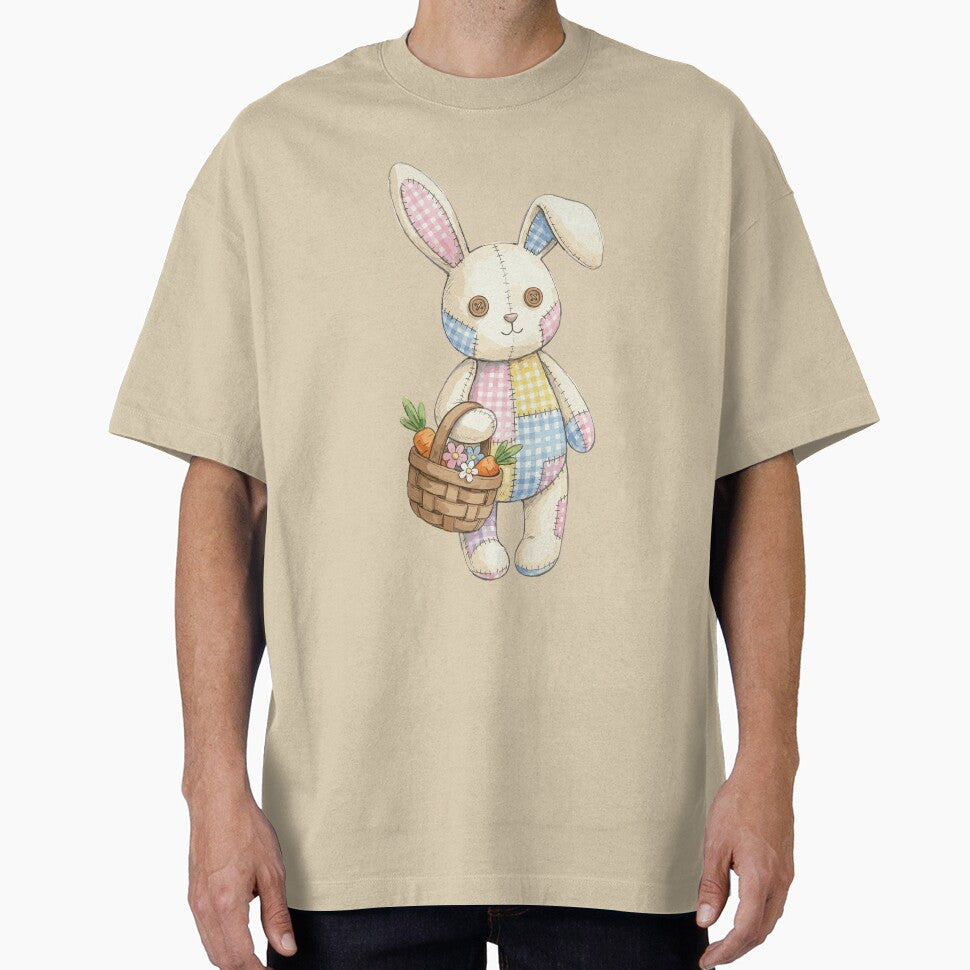 Nostalgic Cottagecore: Embroidered Bunny Basket by bapupa T-Shirts, Hoodie, Sweatshirt | BlankRebels.com (Image 1)