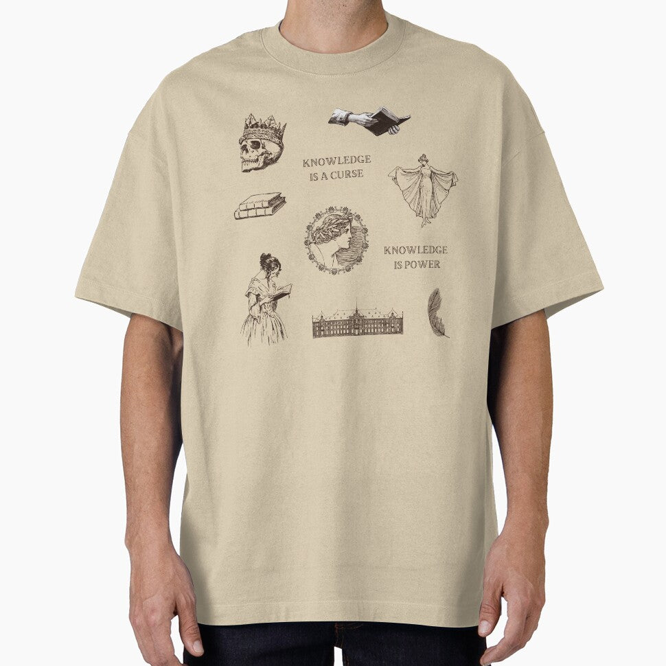 Dark Academia Inspired Sticker Pack // Knowledge is a Curse // Knowledge Is Power by vela-ramhorn T-Shirts,... (Image 1)