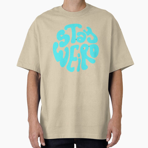 "Stay Weird" Retro Blue Liquid Typography by 664836Arafat T-Shirts, Hoodie, Sweatshirt | BlankRebels.com (Image 1)