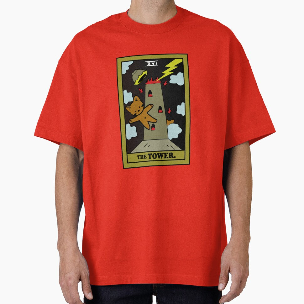 TAROT CARDS | THE TOWER. | CAT by FalconLifeStore T-Shirts, Hoodie, Sweatshirt | BlankRebels.com (Image 1)