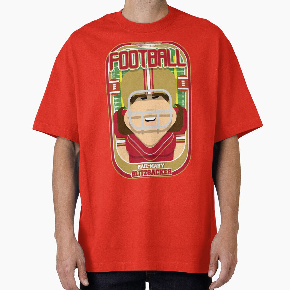 American Football Red and Gold - Hail-Mary Blitzsacker - June version by boxedspaper T-Shirts, Hoodie, Sweatshirt (Image 1)
