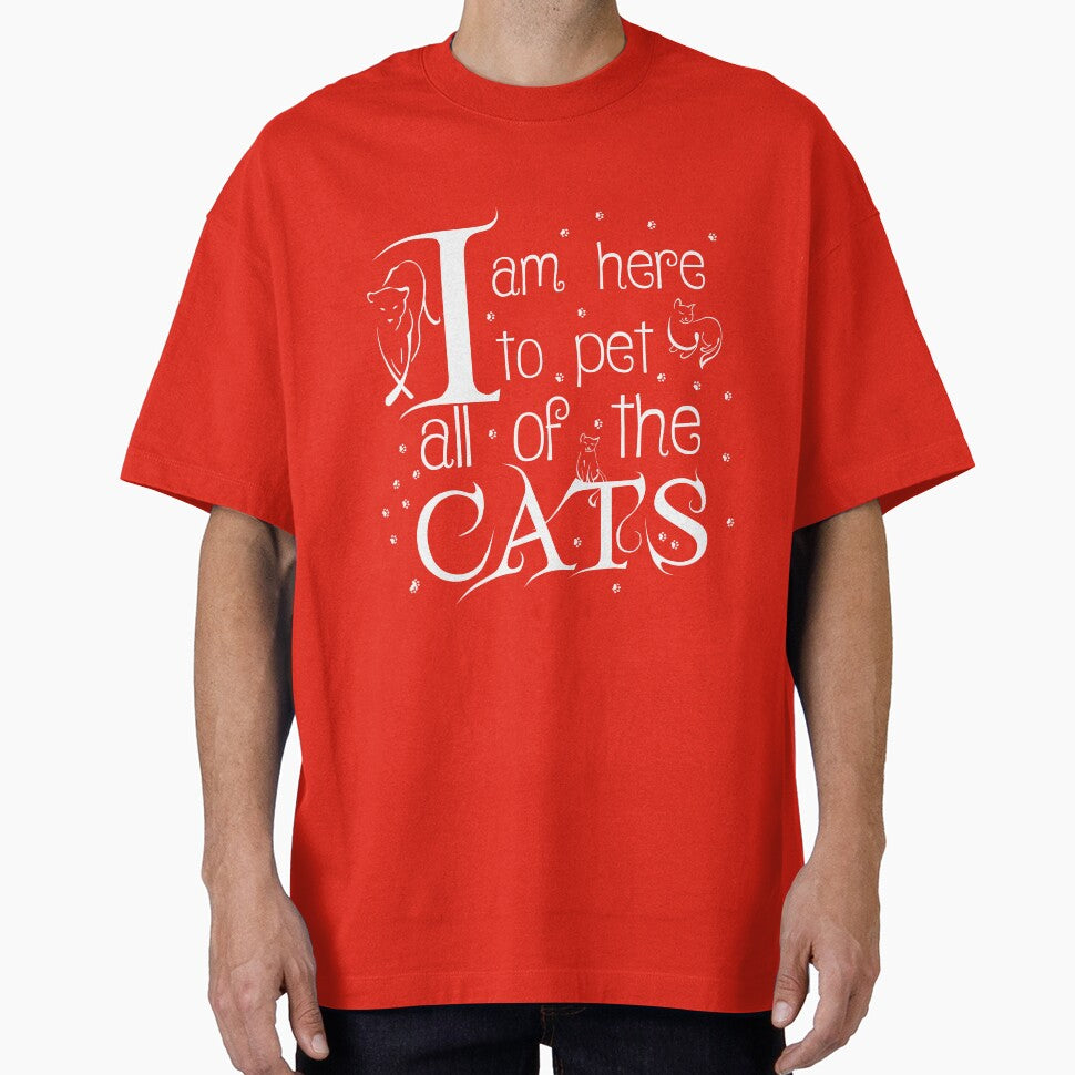 I am here to pet all of the cats - white by k0rry T-Shirts, Hoodie, Sweatshirt | BlankRebels.com (Image 1)