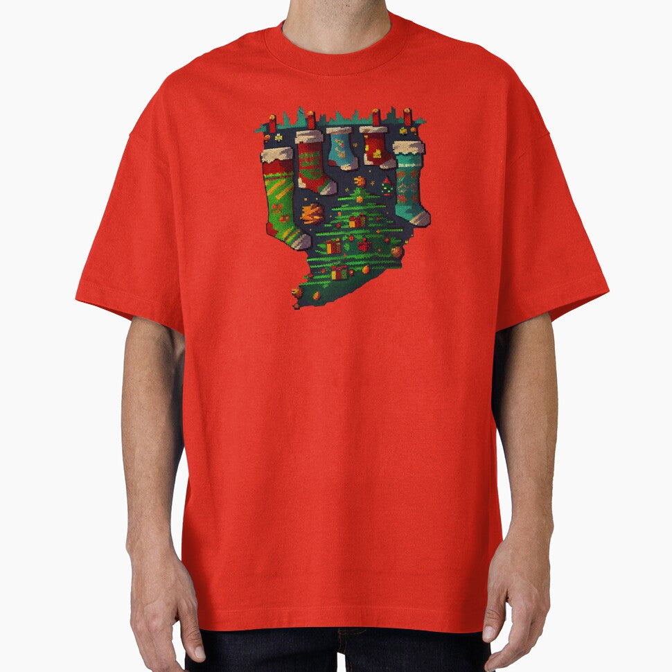 Christmas tree with socks! by Pixelarium T-Shirts, Hoodie, Sweatshirt | BlankRebels.com (Image 1)