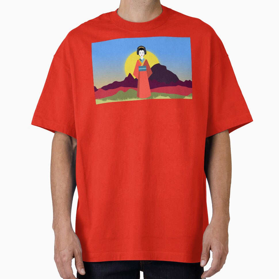 Geisha Mountain Sunset by Shayna Westfall T-Shirts, Hoodie, Sweatshirt | BlankRebels.com (Image 1)