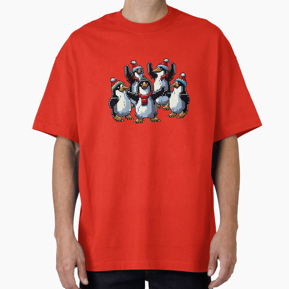 Penguins with Santa hat. by Pixelarium T-Shirts, Hoodie, Sweatshirt | BlankRebels.com (Image 1)