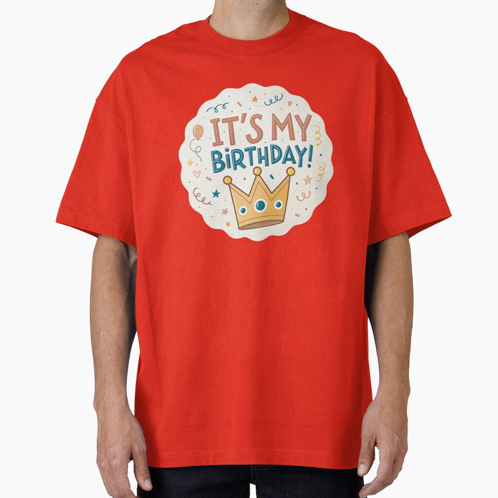It’s My Birthday – Cute Crown Birthday Typography Design | Fun Birthday Celebration Art by A1MarketDesigne... (Image 1)