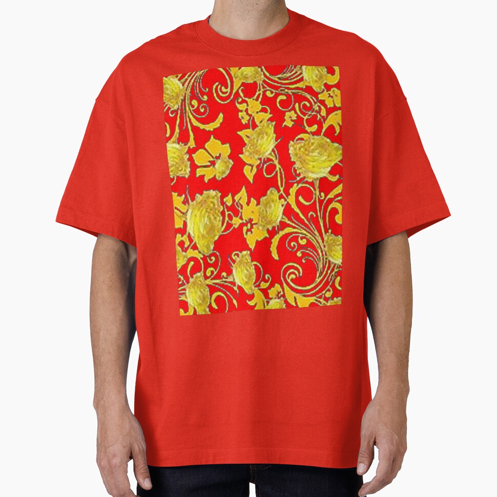 GOLDEN ROSES GARDEN ABSTRACT RED ABSTRACT by sharlesart T-Shirts, Hoodie, Sweatshirt | BlankRebels.com (Image 1)