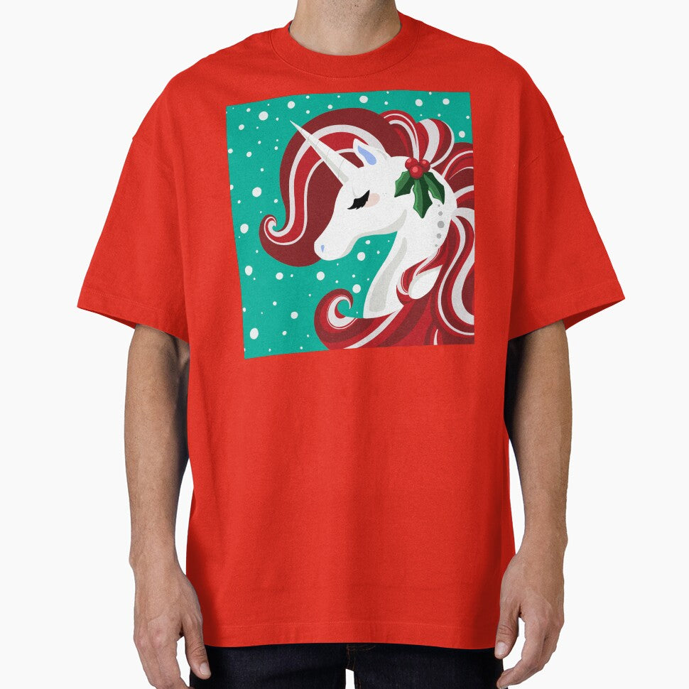 Candy Cane Swirl Unicorn by Lady-Lilac T-Shirts, Hoodie, Sweatshirt | BlankRebels.com (Image 1)