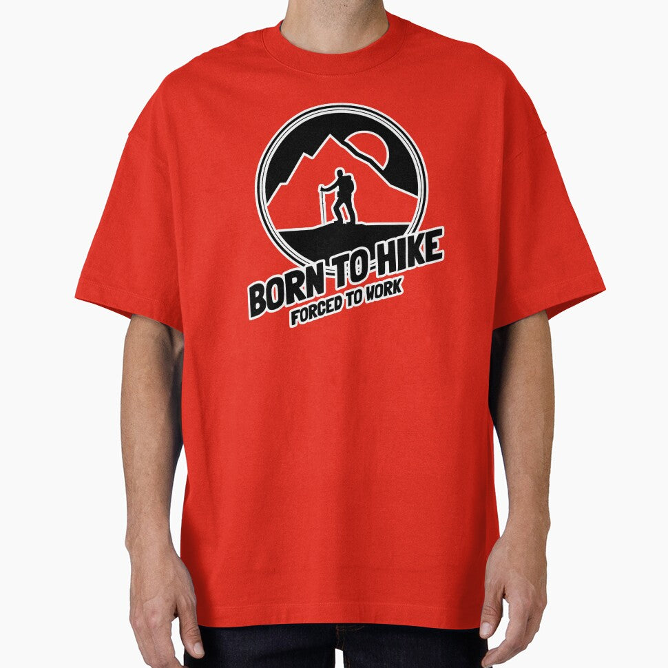 Born To Hike Forced To Work Hiking T-Shirt by DUBZEES DEZIGNS Hoodie, Sweatshirt | BlankRebels.com (Image 1)