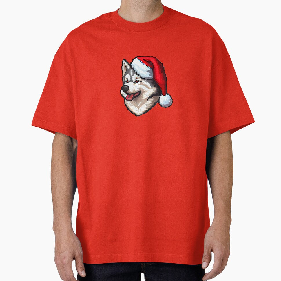Cute husky with christmas hat. by Pixelarium T-Shirts, Hoodie, Sweatshirt | BlankRebels.com (Image 1)