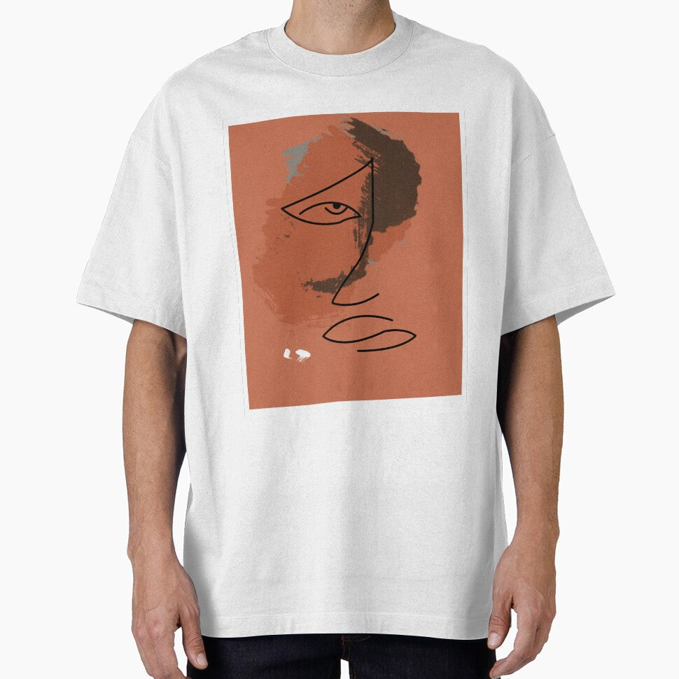 Minimalist Terracotta Single Line art of woman face by Doooriginals T-Shirts, Hoodie, Sweatshirt | BlankRebels.com (Image 1)