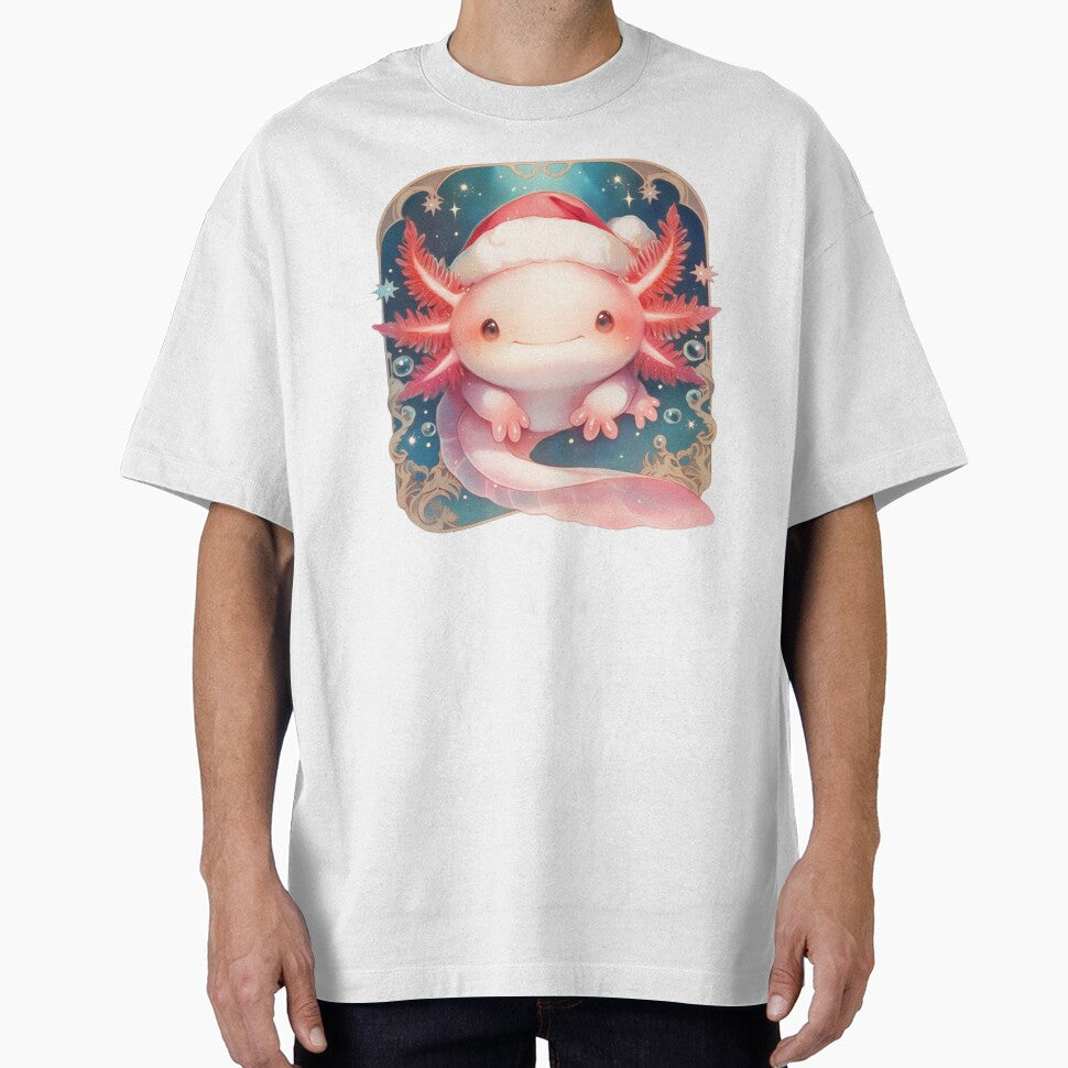 Christmas Axolotl by Lenycherry_art T-Shirts, Hoodie, Sweatshirt | BlankRebels.com (Image 1)