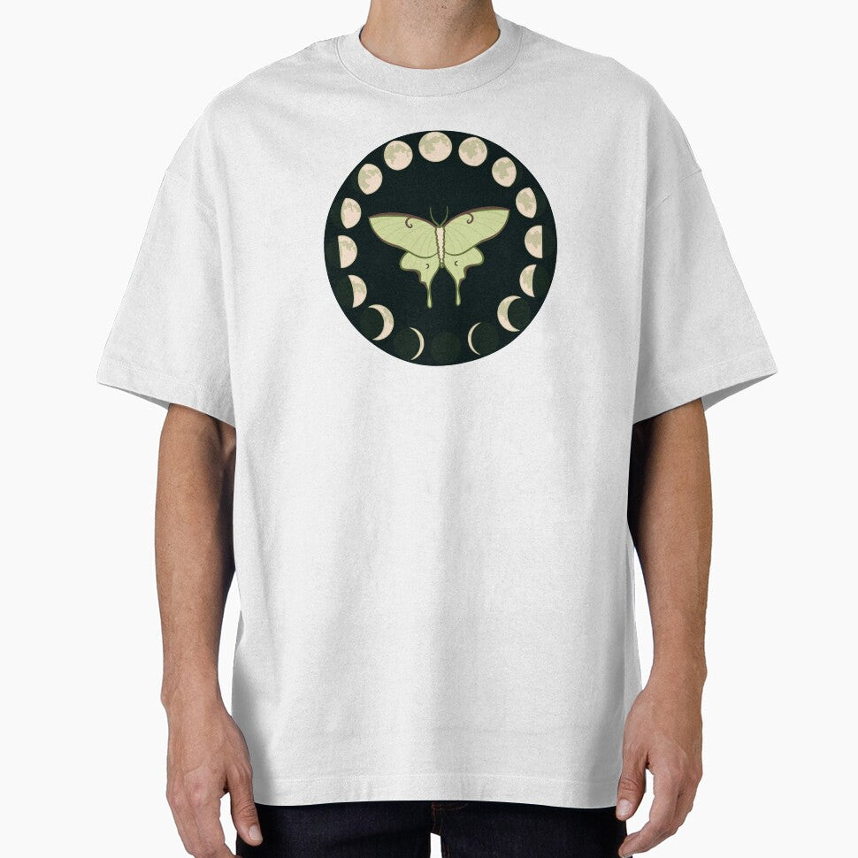 Luna Moth Moon Phases Dark by pinkgooseanaiah T-Shirts, Hoodie, Sweatshirt | BlankRebels.com (Image 1)