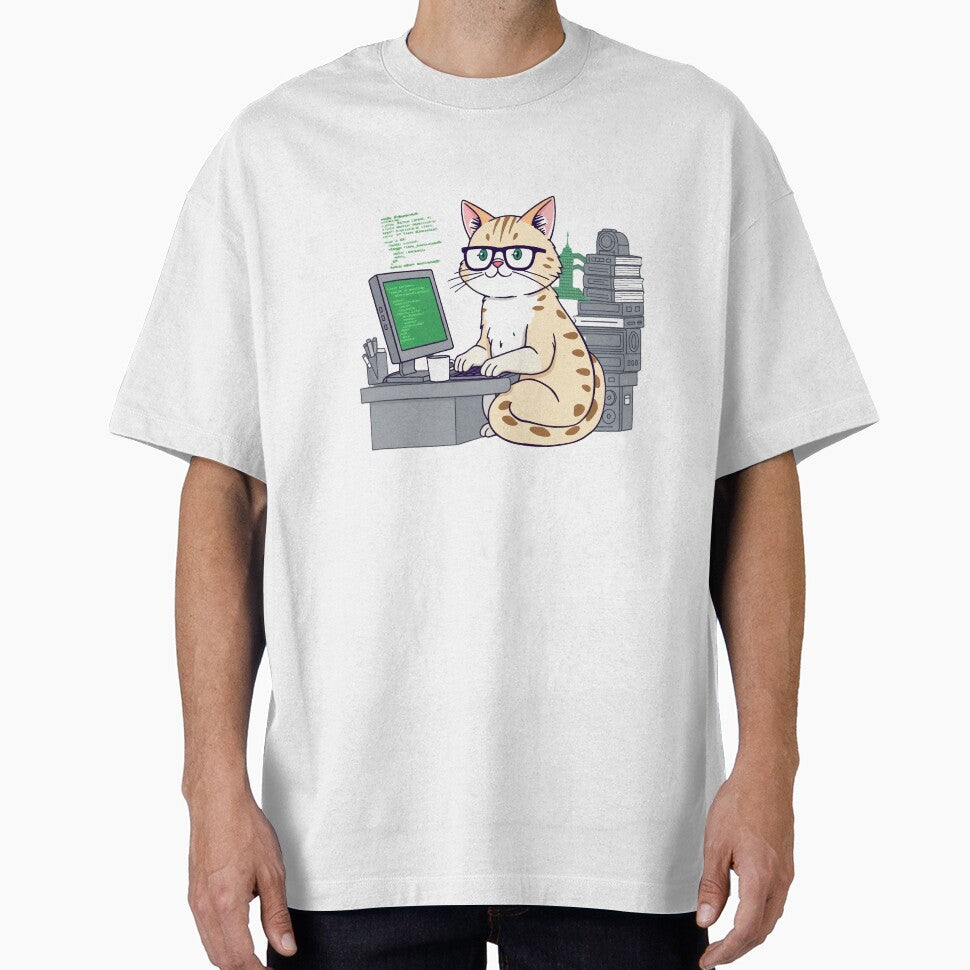 Cat Developer – The Coding Feline Design by UAcomix