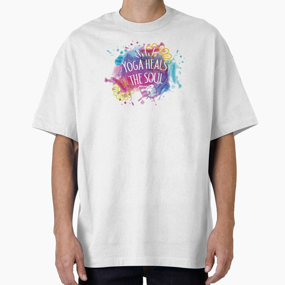 Yoga heals the soul - women by Ganeshirt T-Shirts, Hoodie, Sweatshirt | BlankRebels.com (Image 1)