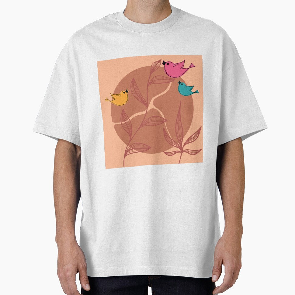 Birds with fallen leaves.. by kkanchan T-Shirts, Hoodie, Sweatshirt | BlankRebels.com (Image 1)