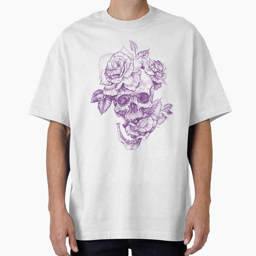 Purple Skull and Roses by saraknid T-Shirts, Hoodie, Sweatshirt | BlankRebels.com (Image 1)