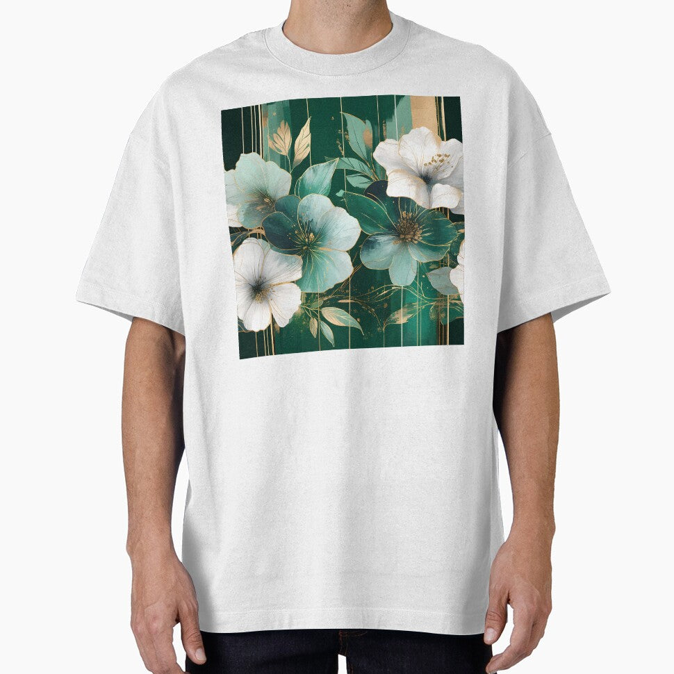 Mid Century Botanical Retro Geometric Leaves  Florals   Green #6 by Prints and Lifestyle T-Shirts, Hoodie,... (Image 1)