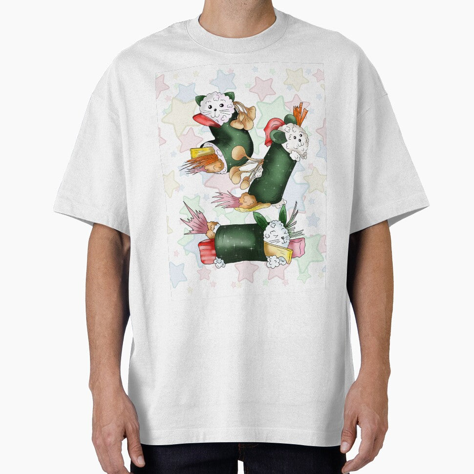 Super cute kimbap sushi rolls by CuisineCat T-Shirts, Hoodie, Sweatshirt | BlankRebels.com (Image 1)