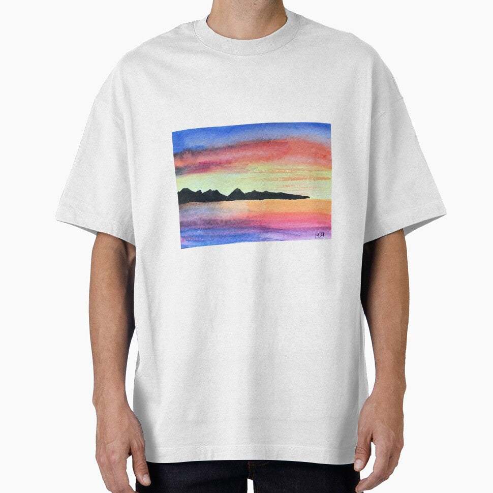 Sunset watercolours painting by Monika Howarth T-Shirts, Hoodie, Sweatshirt | BlankRebels.com (Image 1)