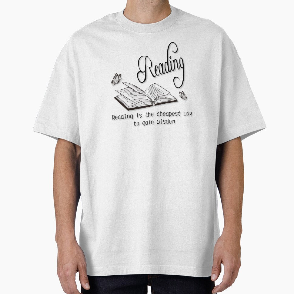 Reading is the cheapest way to gain wisdom_black line by jessie848v T-Shirts, Hoodie, Sweatshirt | BlankRebels.com (Image 1)