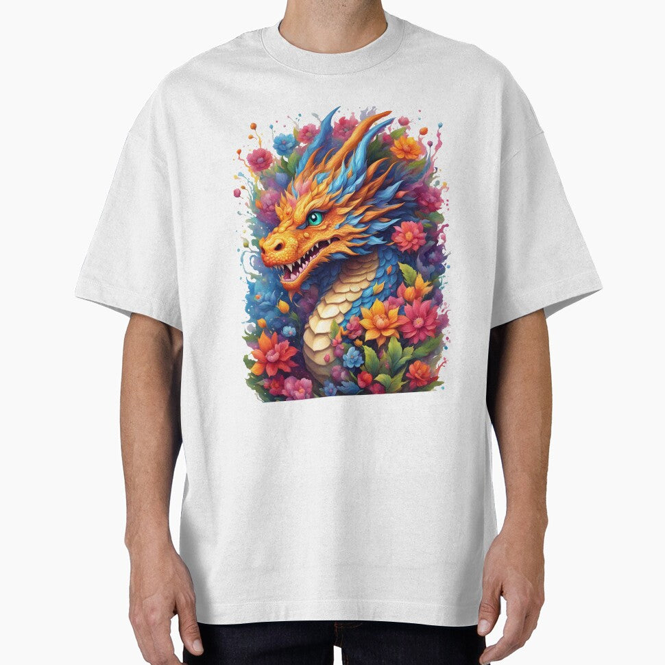 Cute Blue and Orange Flower Dragon by Everything Dragon Shop T-Shirts, Hoodie, Sweatshirt | BlankRebels.com (Image 1)