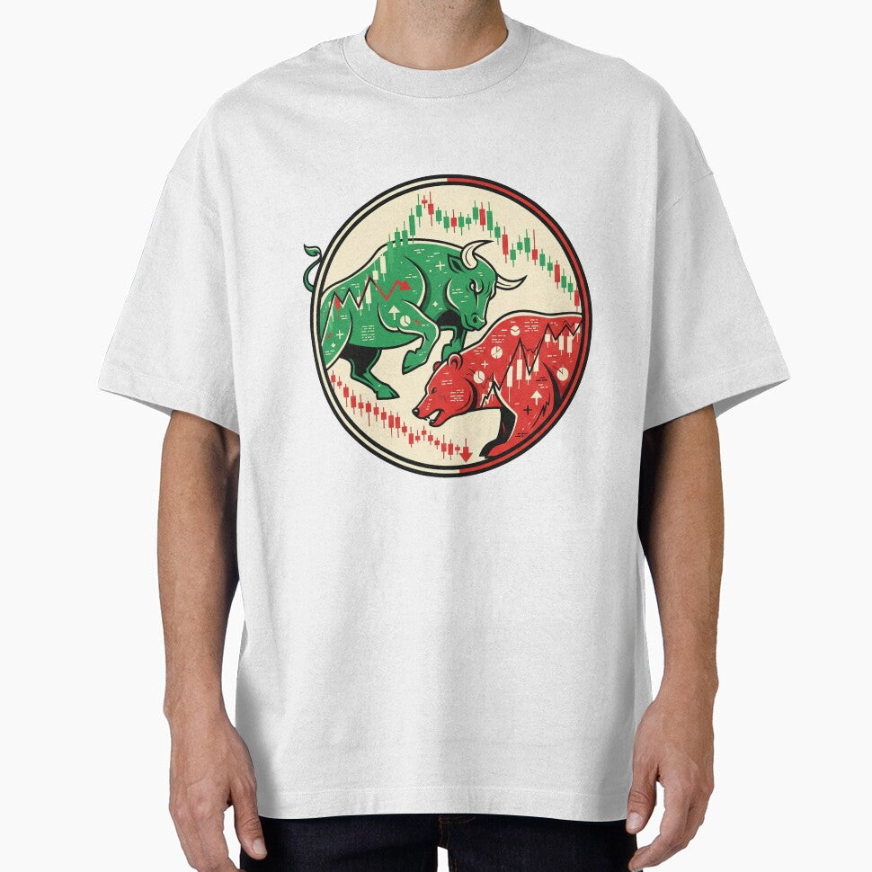 Bull vs. Bear Market Circle by ofek-art1st T-Shirts, Hoodie, Sweatshirt | BlankRebels.com (Image 1)