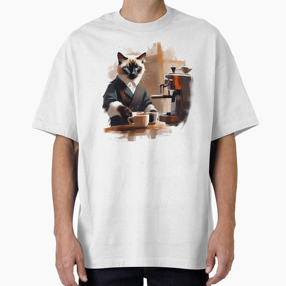 Siamese Cat Making You A Coffee by KaiLabsArt T-Shirts, Hoodie, Sweatshirt | BlankRebels.com (Image 1)
