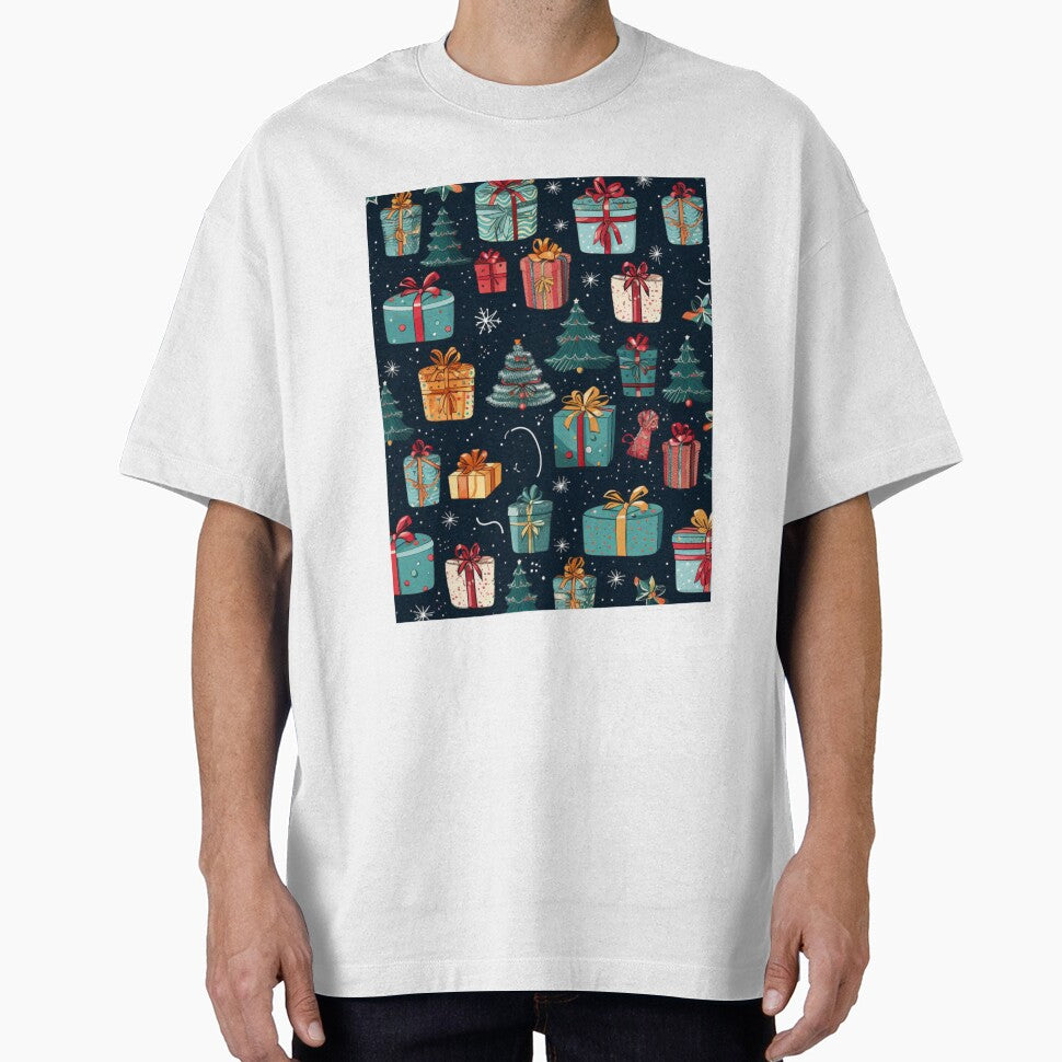 Christmas Pattern Gifts And Trees by NicolasGlowArt T-Shirts, Hoodie, Sweatshirt | BlankRebels.com (Image 1)