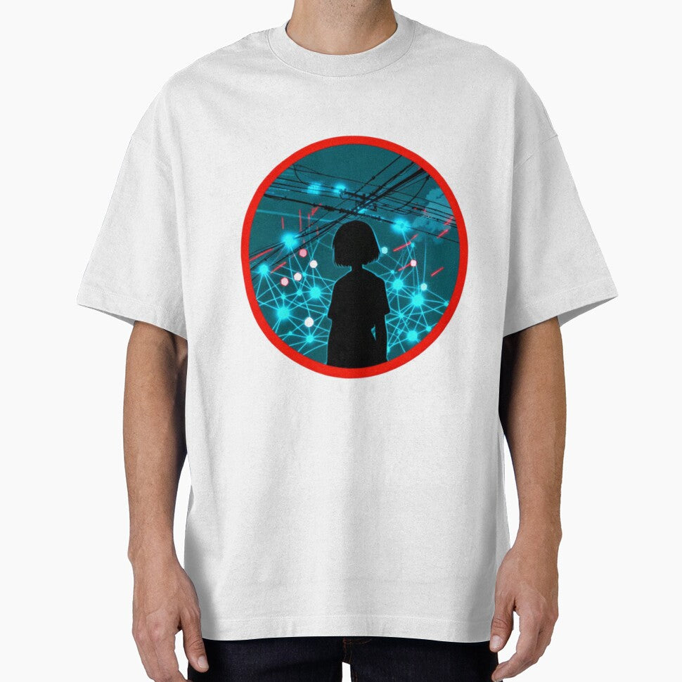 Science effects on serial Experiments Lain sky Aesthetic | Cute Bear Hoodie Anime Vaporwave Design by... (Image 1)
