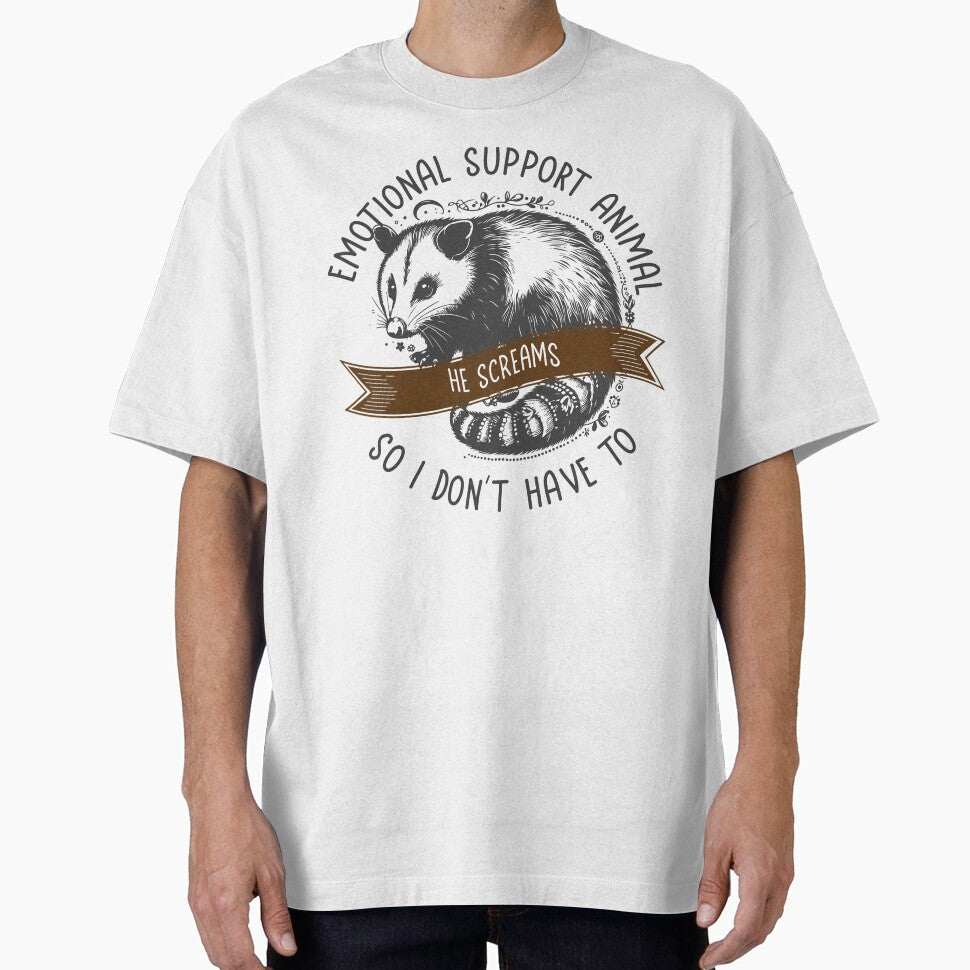 Opossum Emotional support animals possum - mental health by Fantasy Cache T-Shirts, Hoodie, Sweatshirt (Image 1)