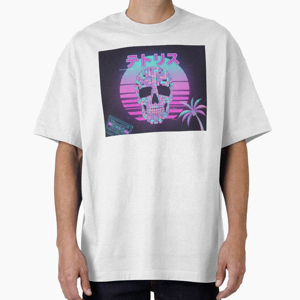 Vaporwave Skull by Manicou Threads T-Shirts, Hoodie, Sweatshirt | BlankRebels.com (Image 1)