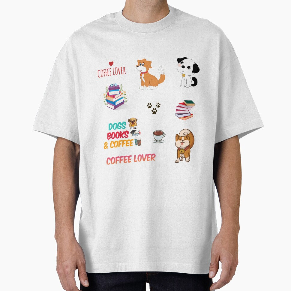 Dogs Books And Coffee by Rabia01 T-Shirts, Hoodie, Sweatshirt | BlankRebels.com (Image 1)